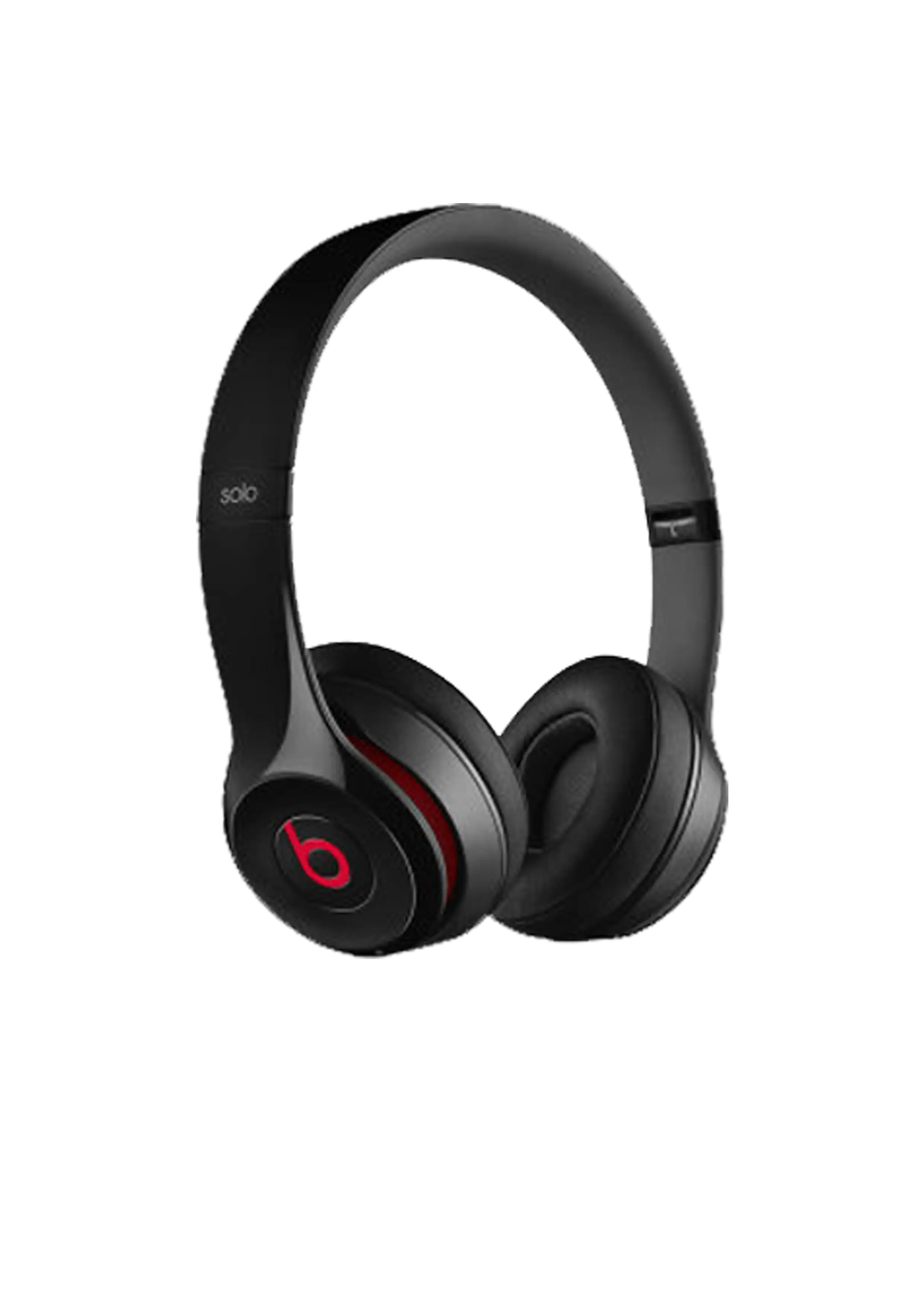 Black Headphones with Red Accents
