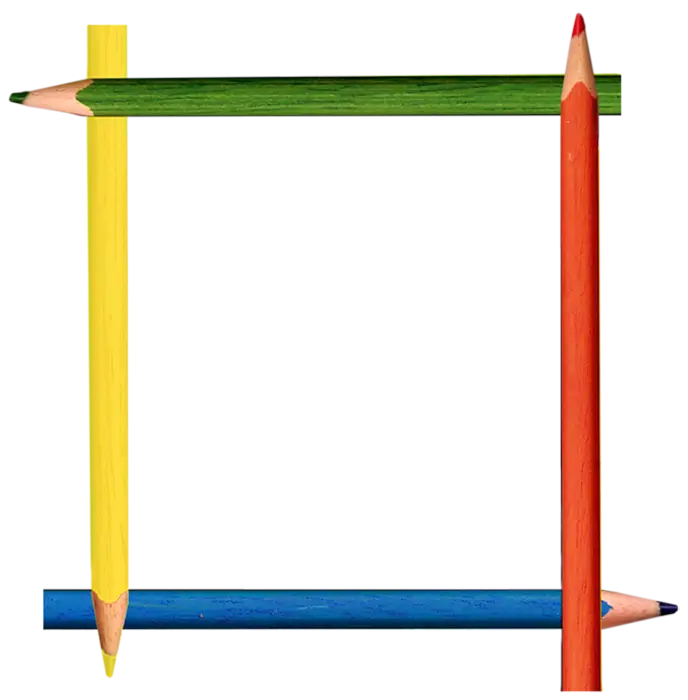Creative Color Pencil Border Design