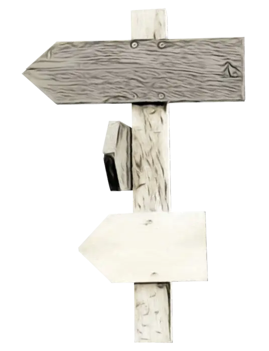 Rustic Wooden Signpost