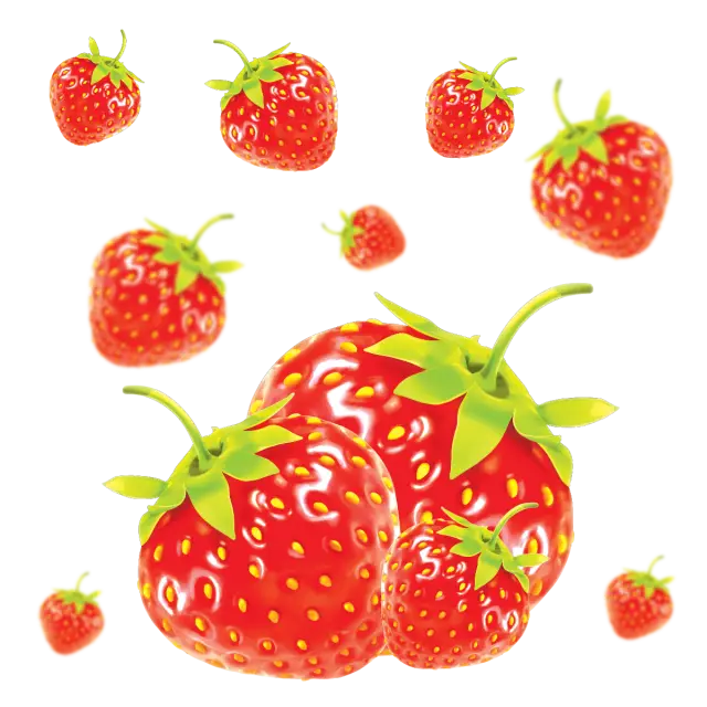 Fresh Juicy Red Strawberries