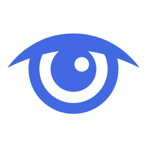 Blue Eye Icon for Vision and Observation