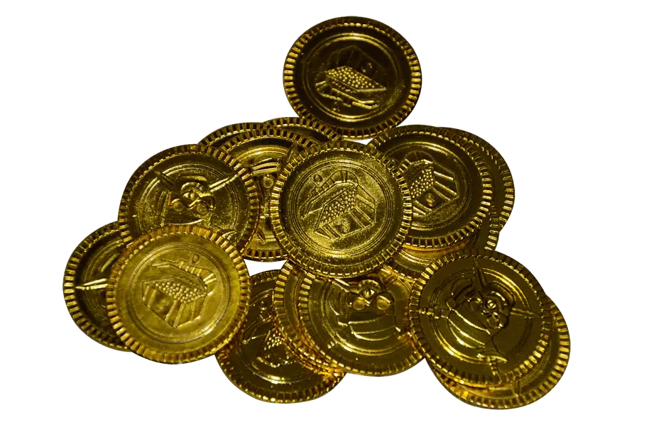 Pile of Shiny Gold Coins