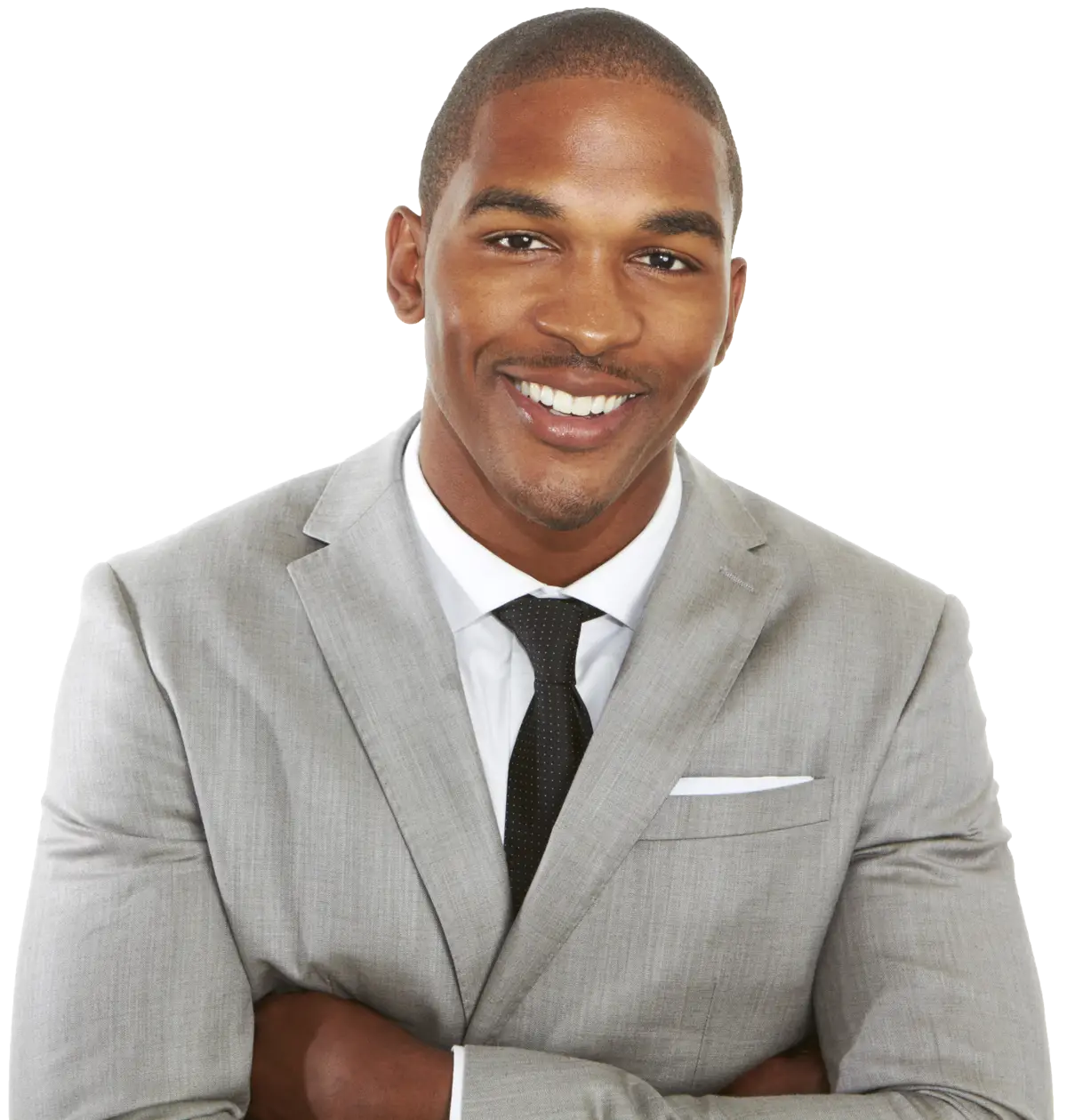 Smiling Man in Formal Business Attire