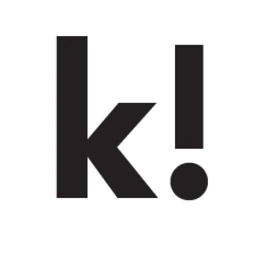 Modern K Symbol with Exclamation Mark Logo