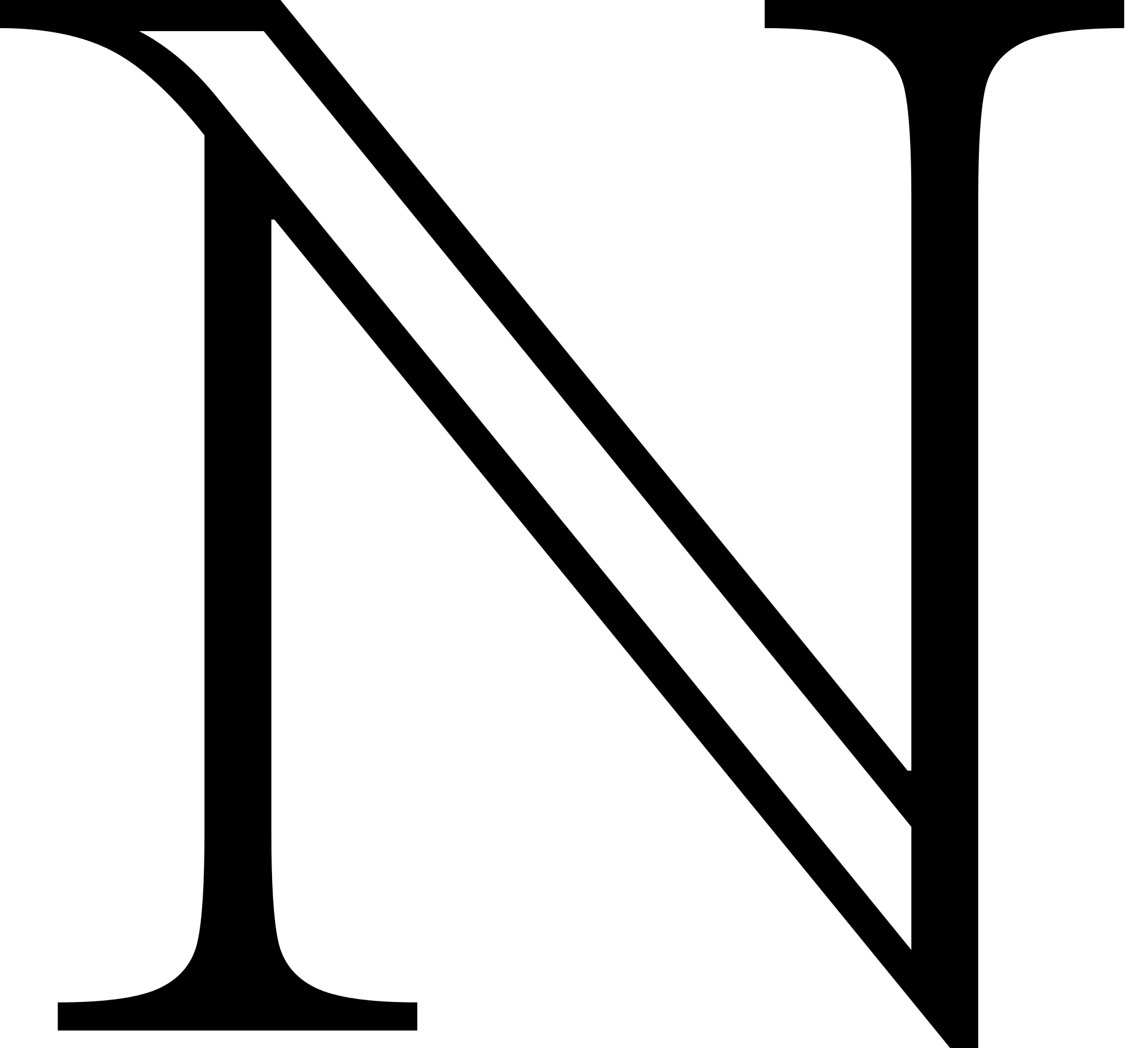 Bold Letter N in Classic Typography