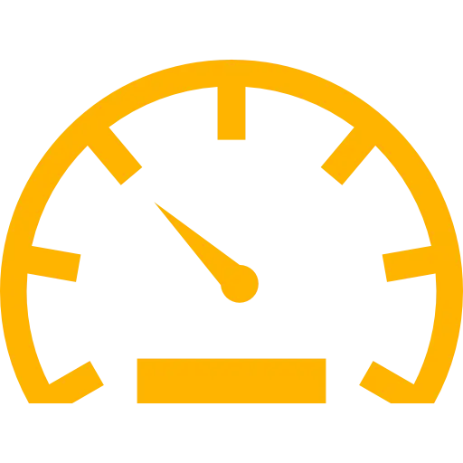 Yellow Speedometer Icon