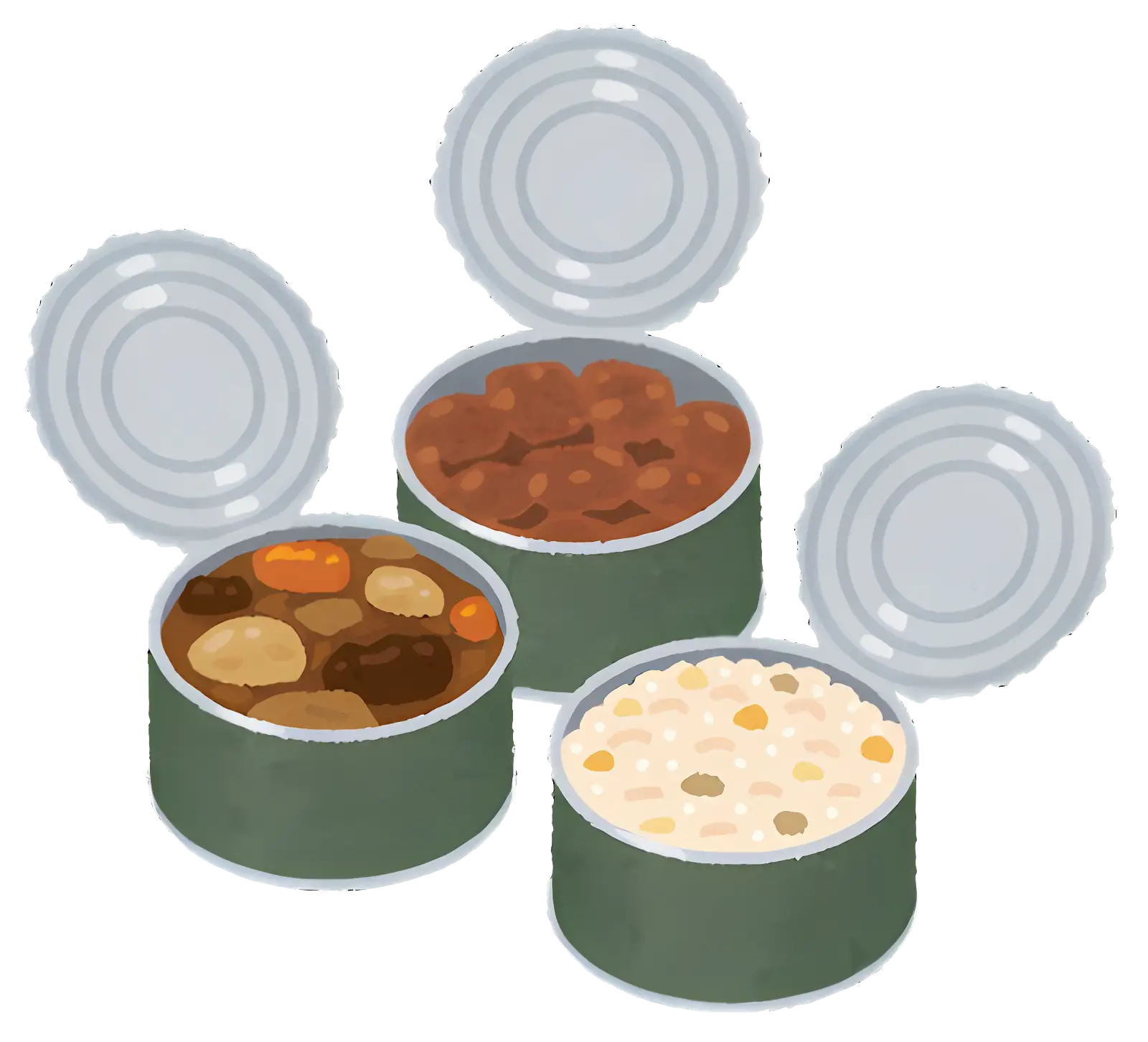 Canned Food Set Illustration