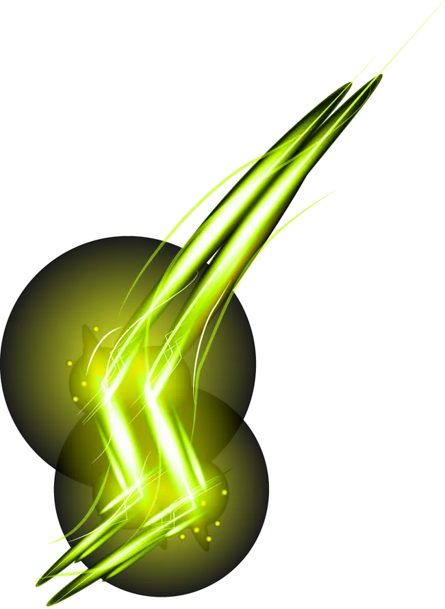 Green Abstract Light with Energy Glow