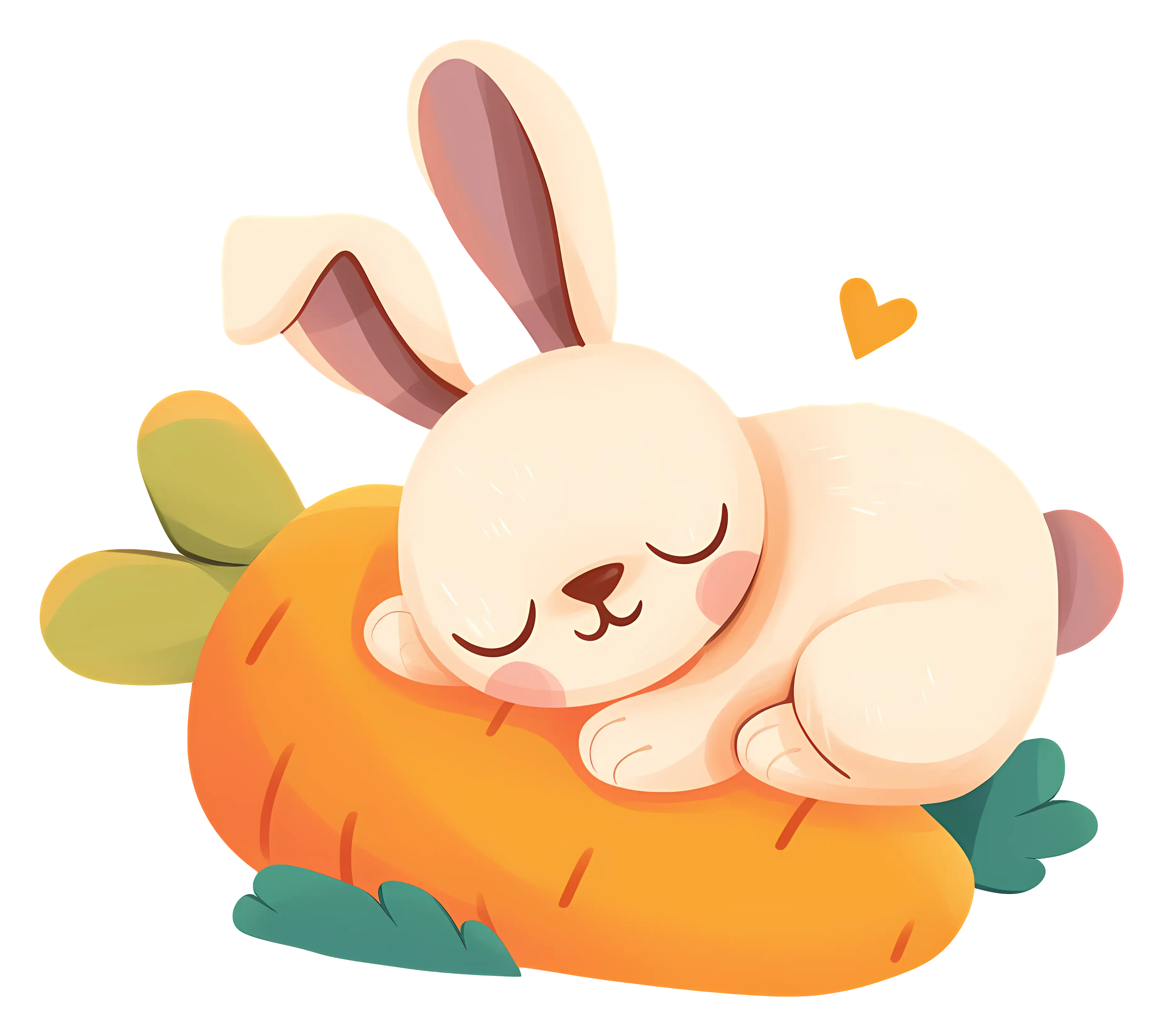 Sleeping Bunny on Carrot