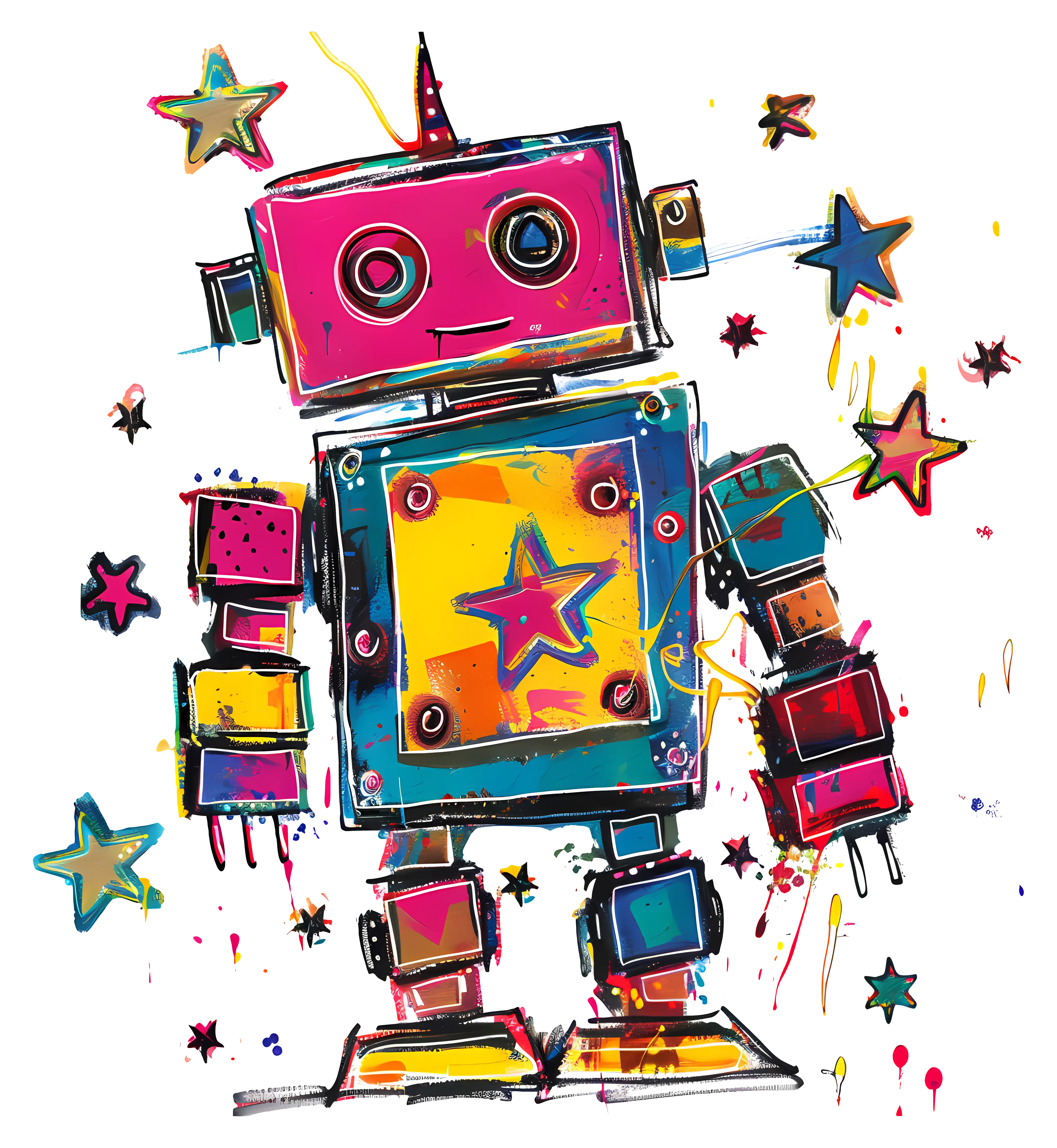 Colorful Cartoon Robot