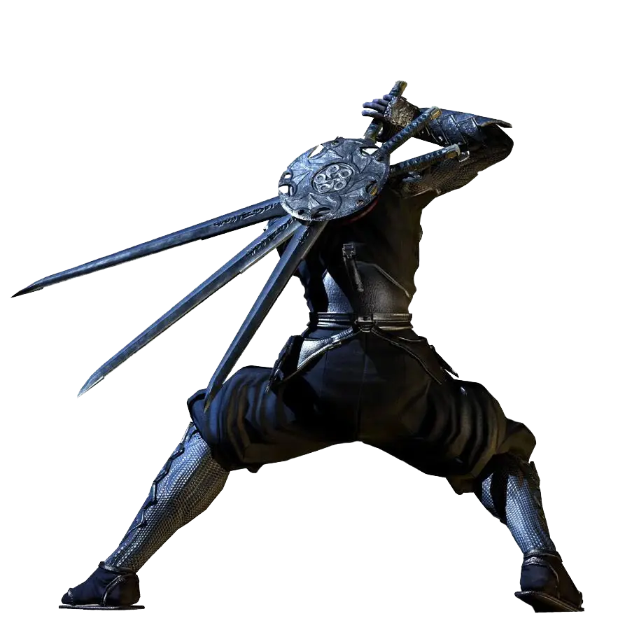 Armored Warrior in Action Pose