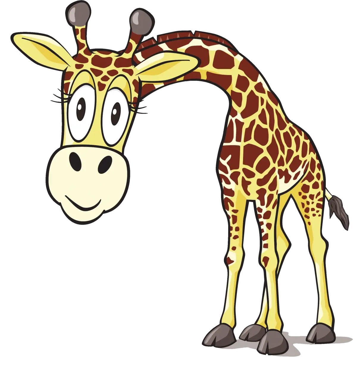 Smiling Cartoon Giraffe