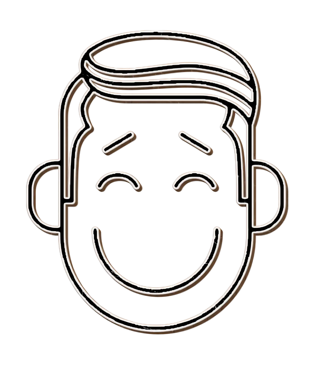 Smiling Face Sketch Illustration