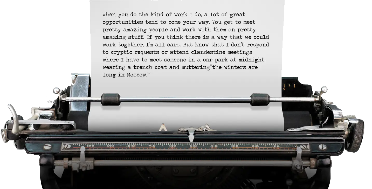 Typewriter with Typed Paper