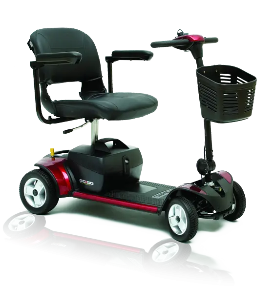 Red and Black Mobility Scooter for Assistance