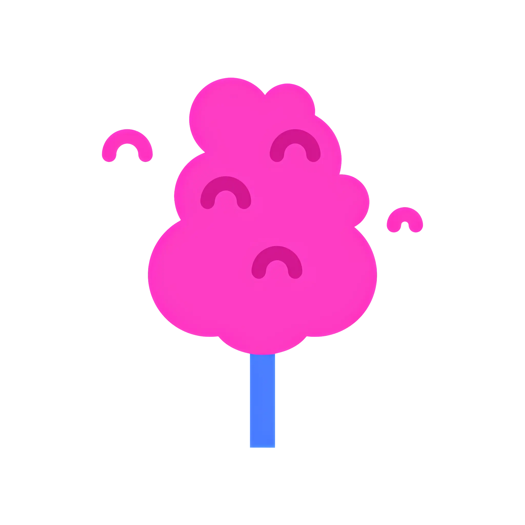 Pink Cotton Candy on Stick