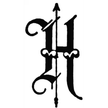 Black Decorative Letter H