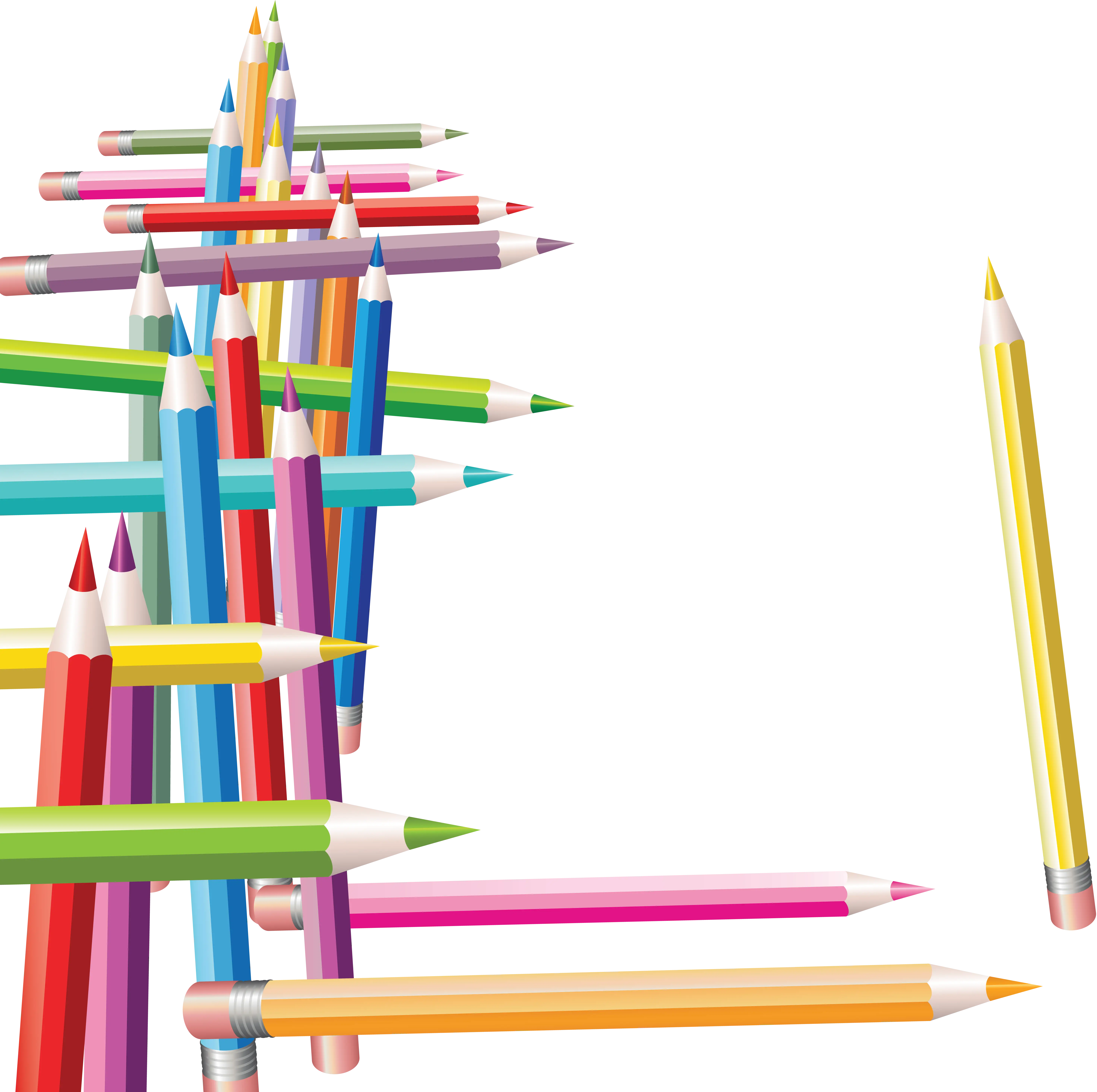 Colorful Pencils for Art and Stationery