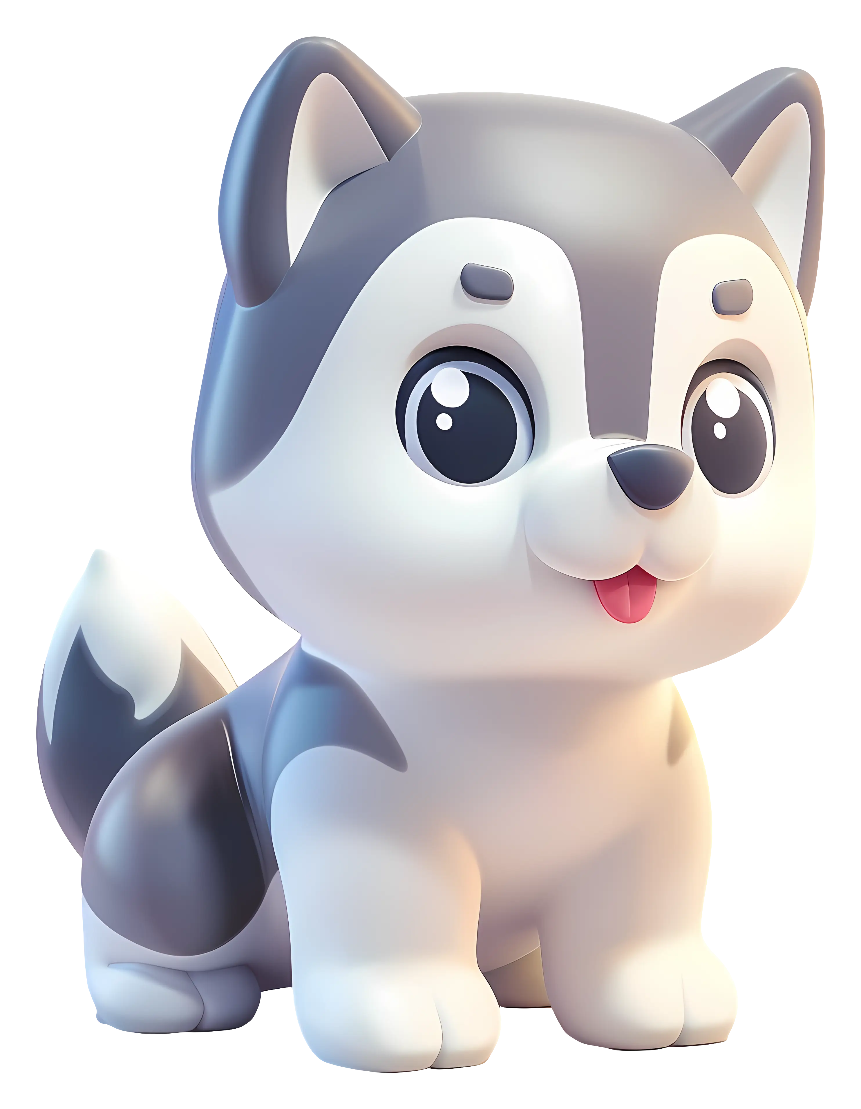 Cute Husky Puppy Illustration