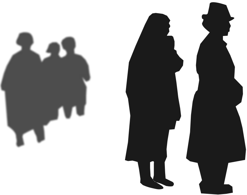 Silhouettes of People