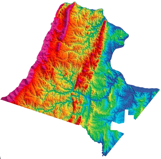 Colorful Topographic Map