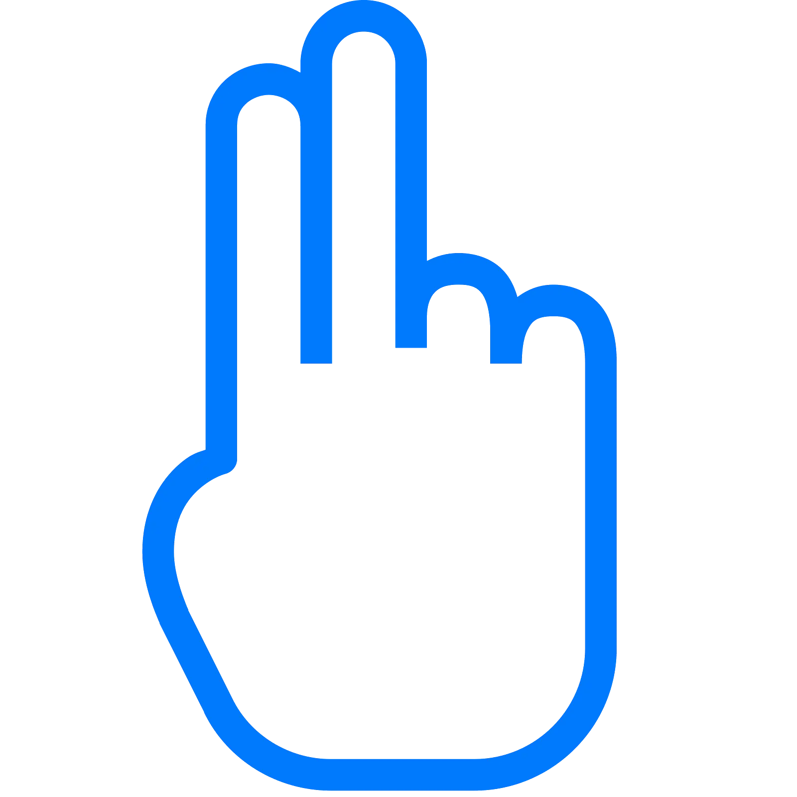 Three Fingers Hand Gesture Icon