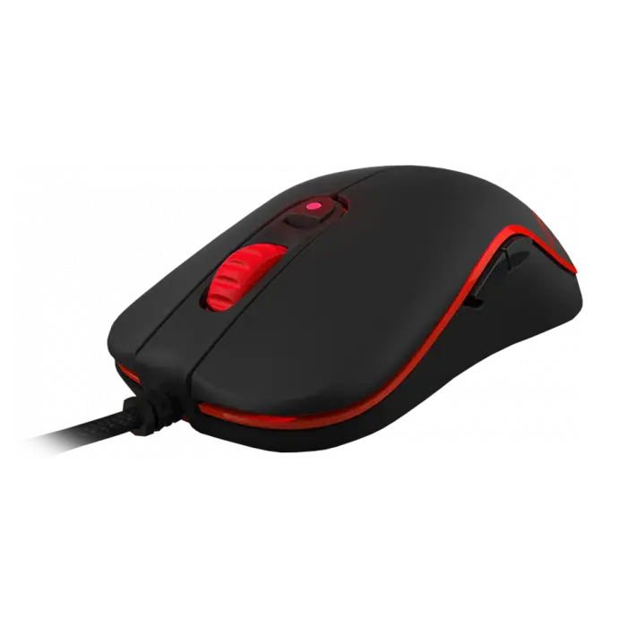 Modern Gaming Mouse with Red Highlights