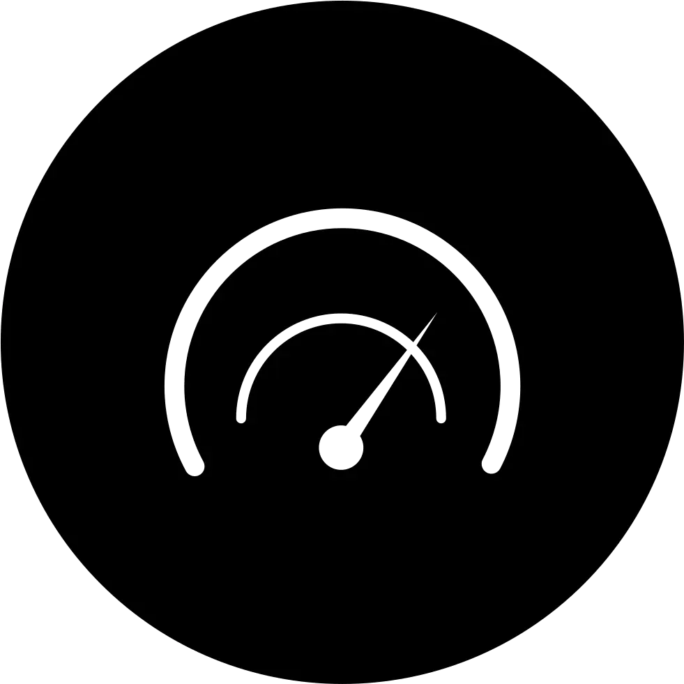 Speedometer Icon with Circular Design
