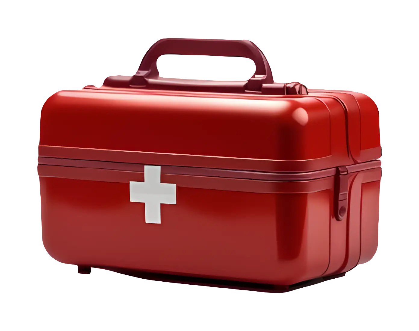 Red First Aid Kit Box