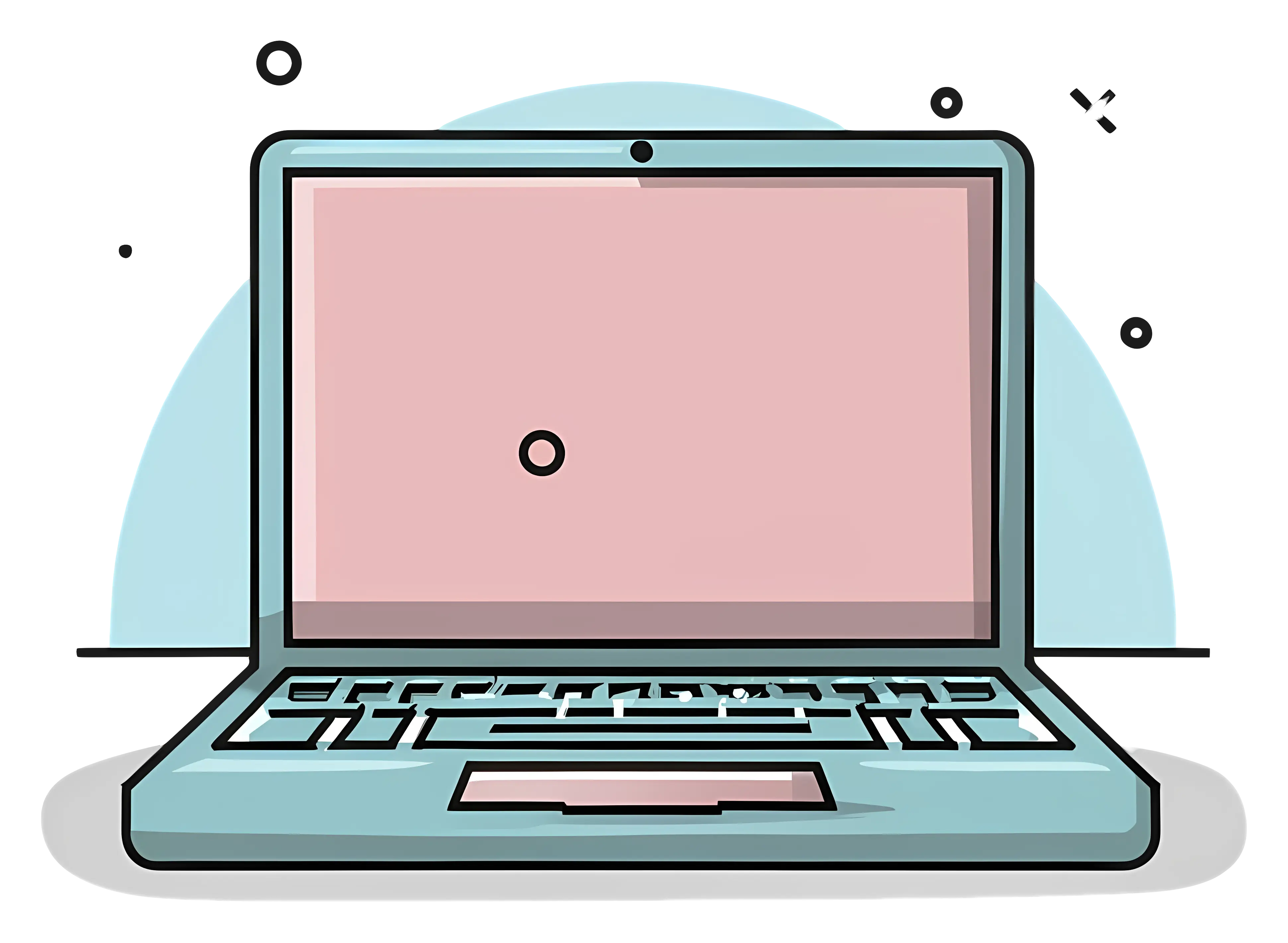 Modern Laptop Illustration for Digital Needs