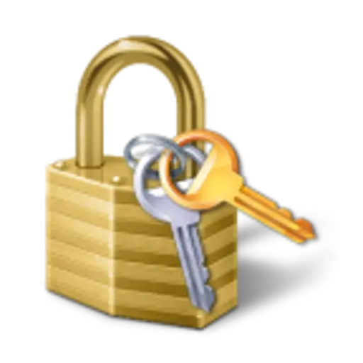 Padlock with Keys Symbol