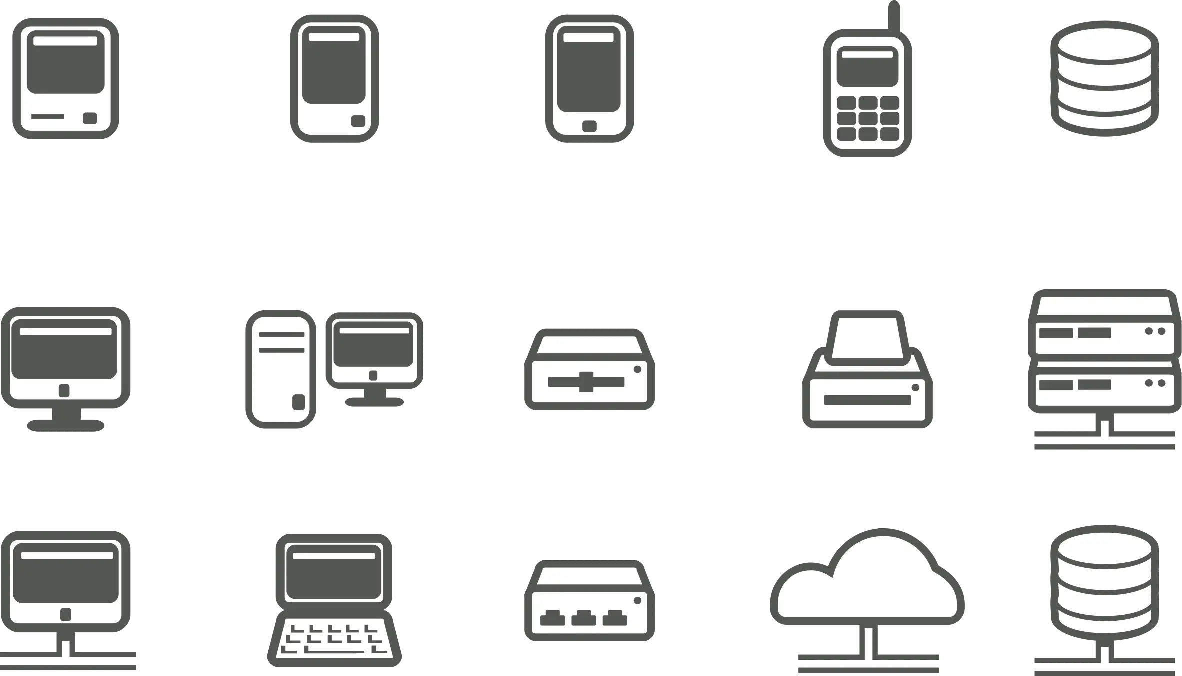 Set of Electronic Device Icons