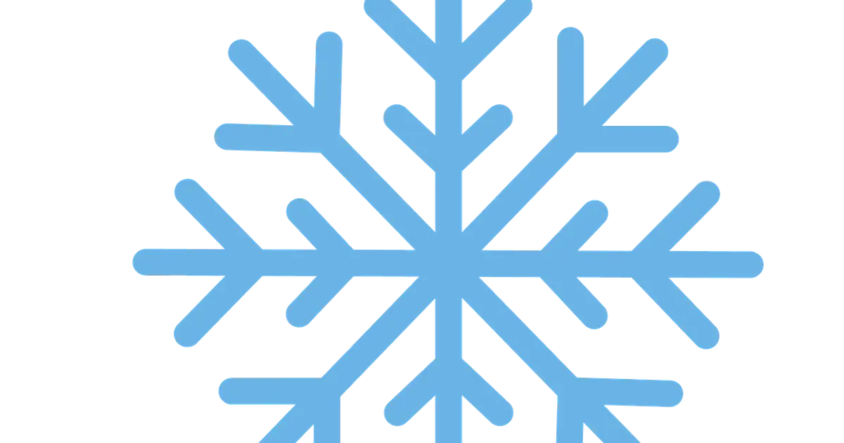 Blue Snowflake Symbol