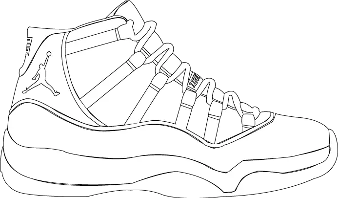 Sneaker Outline Drawing