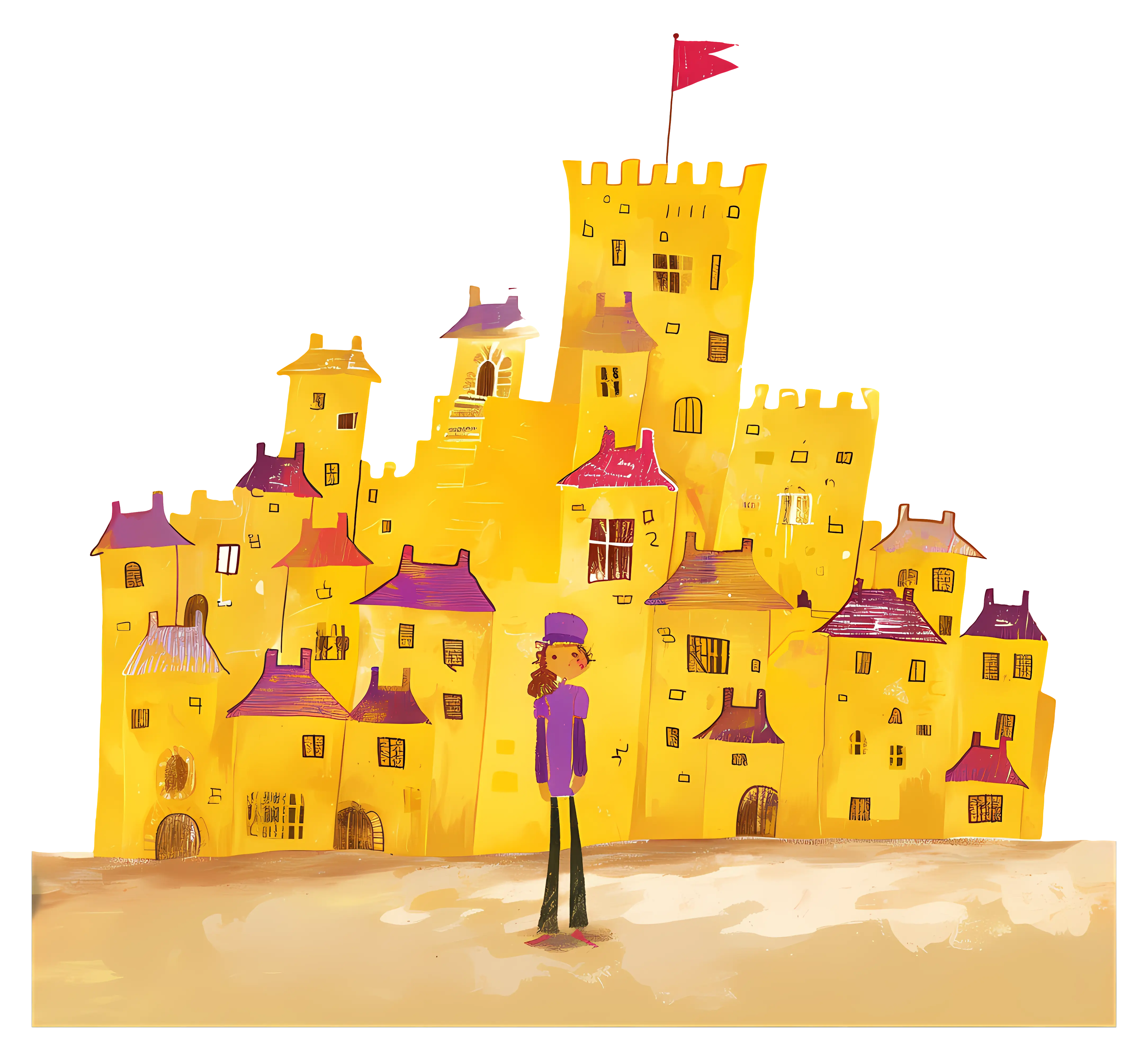 Yellow Castle Illustration