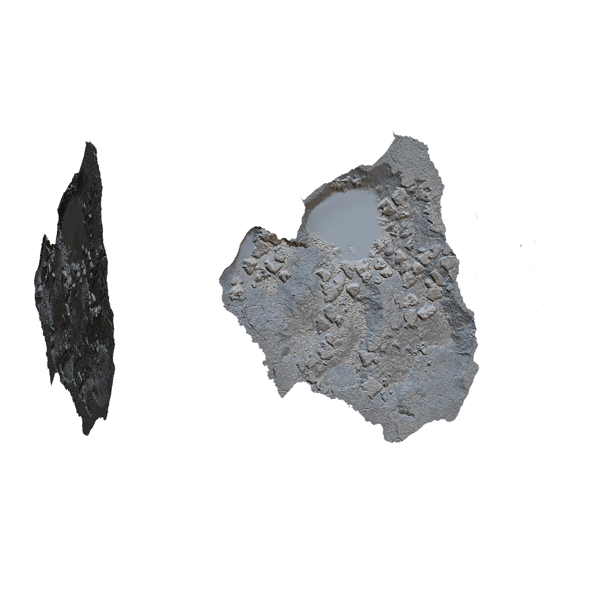 Rock Fragments in Different Shades