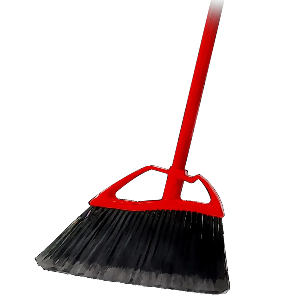 Red and Black Broom for Cleaning