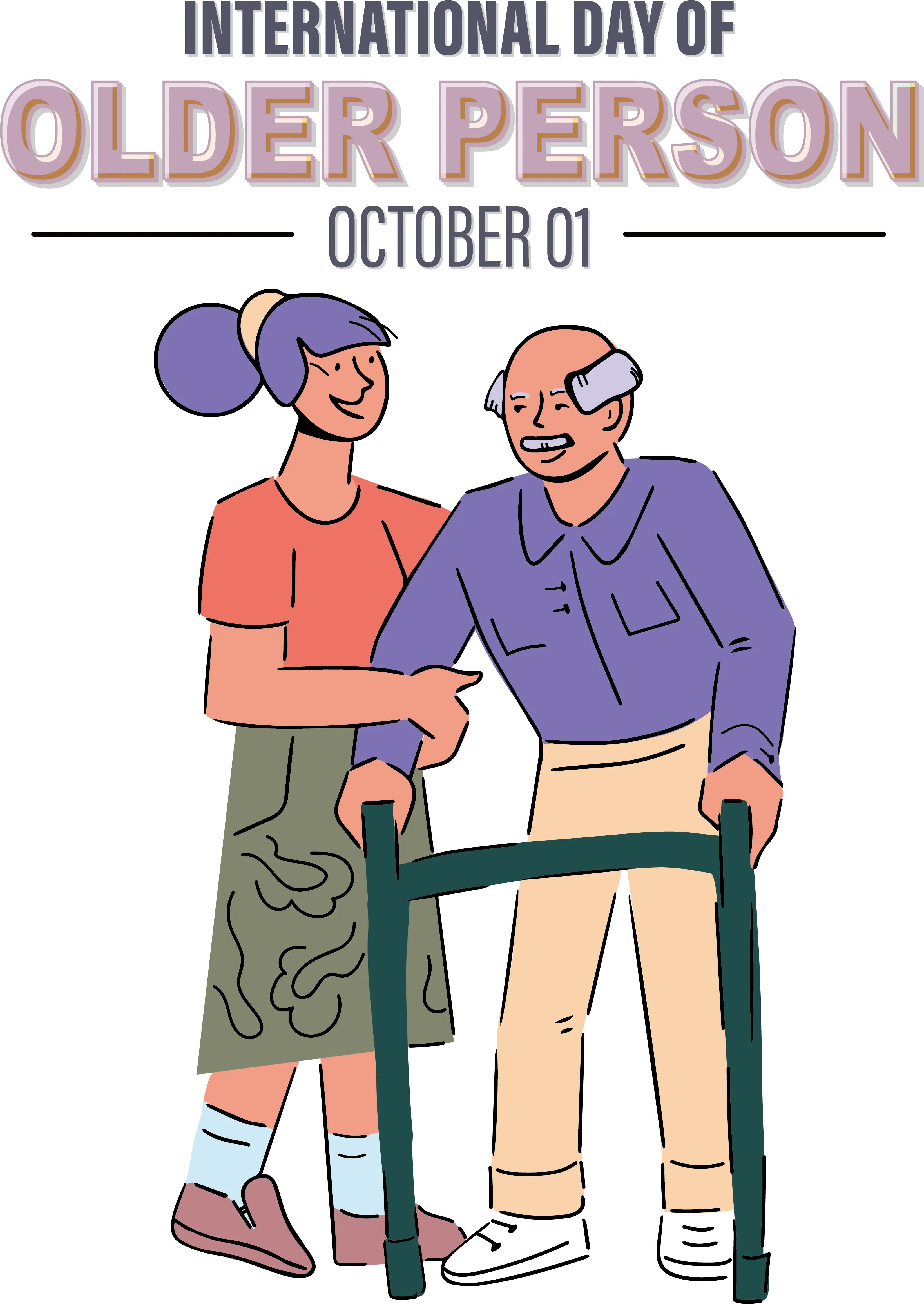 Equality Illustration for International Day of Older Persons