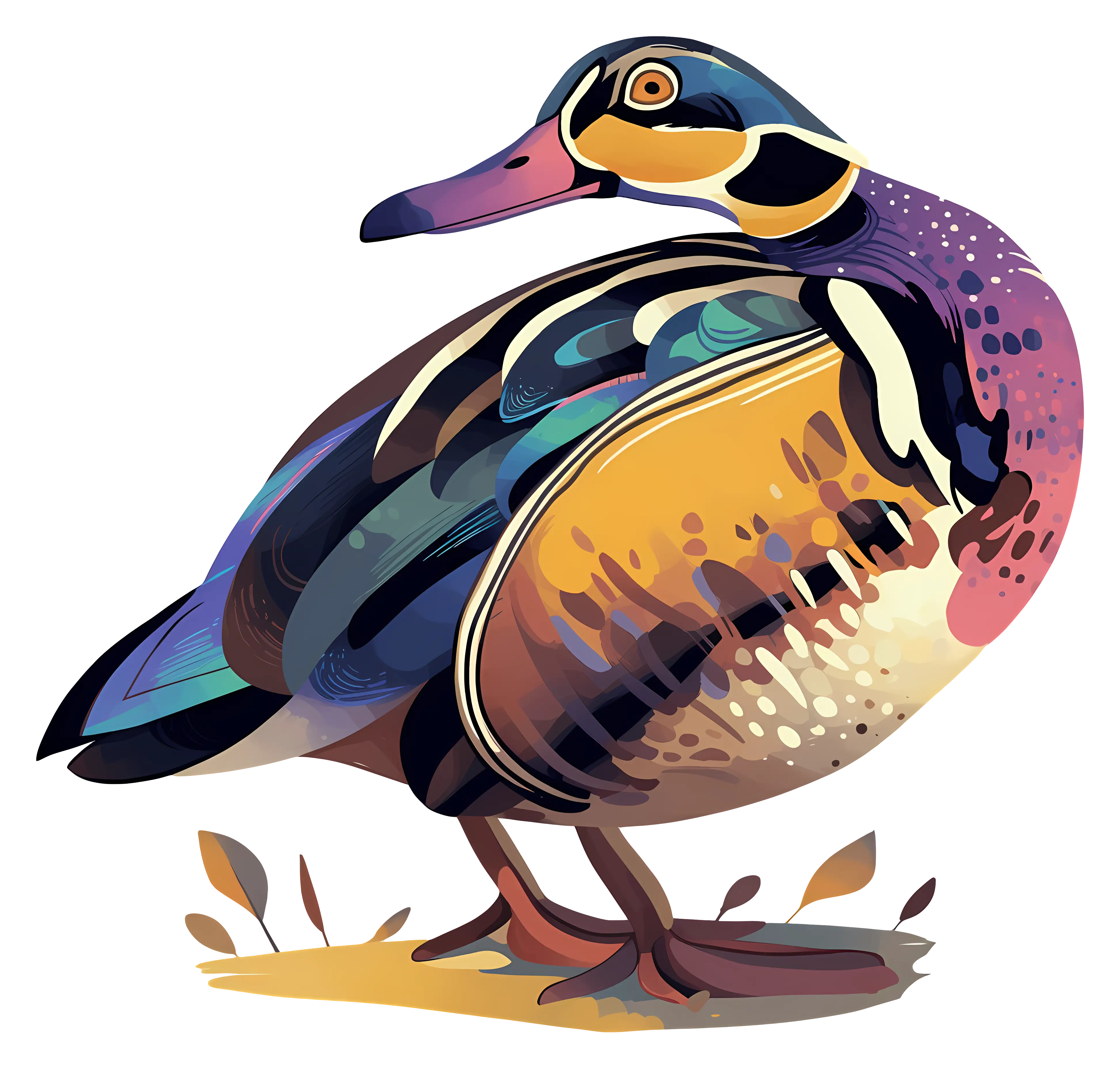 Colorful Duck Illustration
