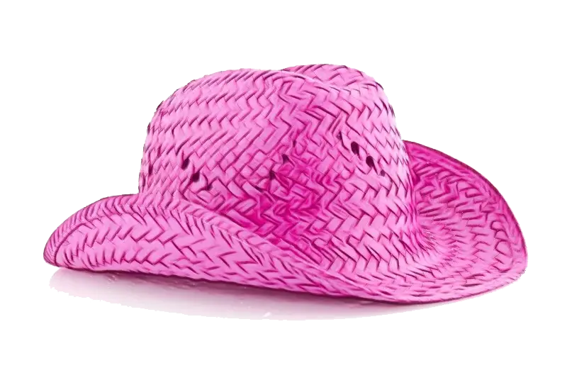 Pink Straw Hat for Summer