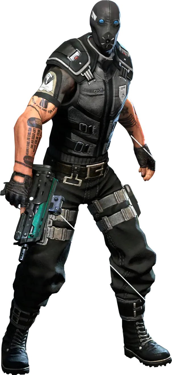 Armored Soldier with Gun