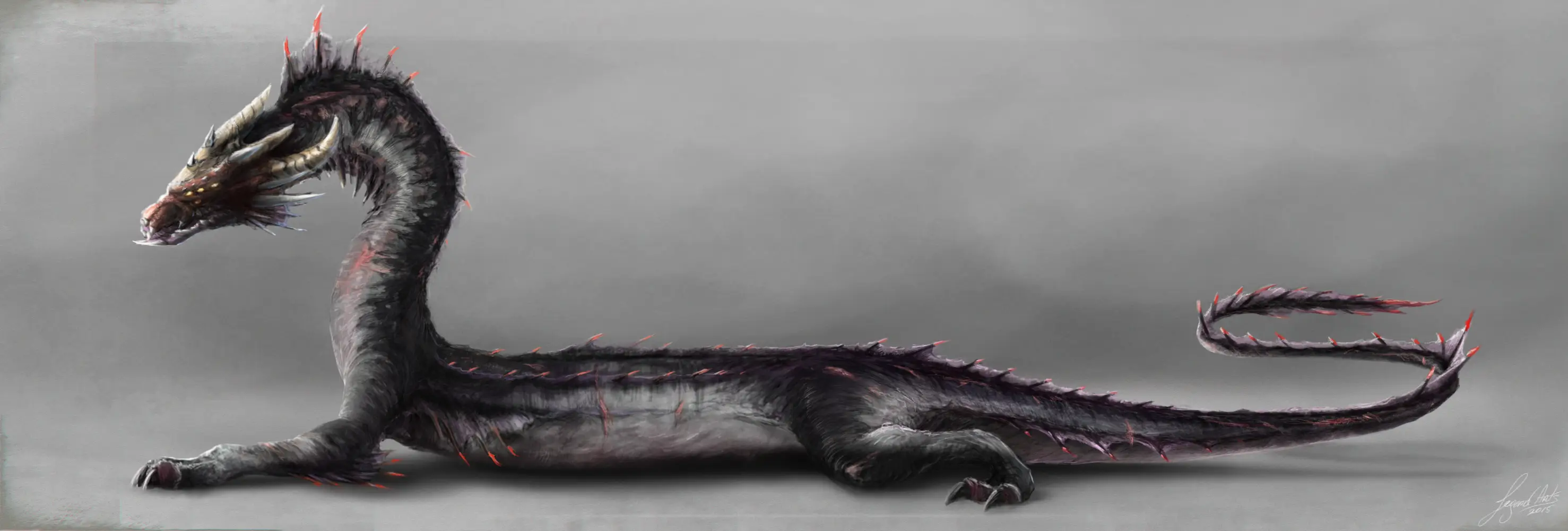 Black Dragon Fantasy Creature
