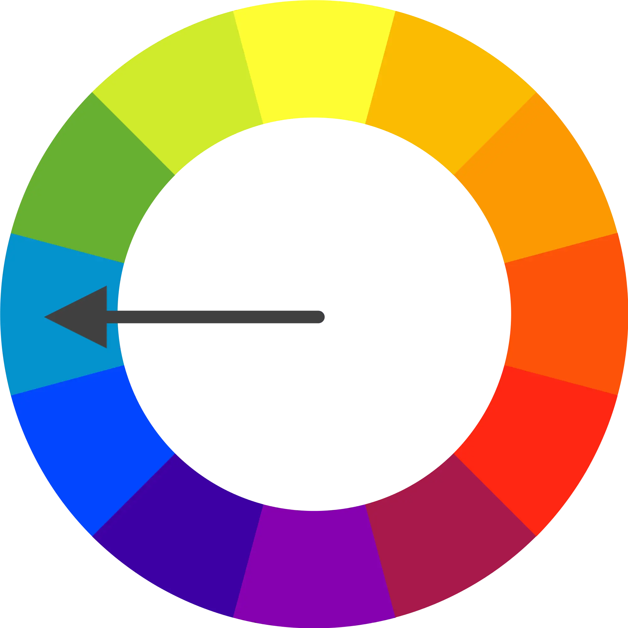 Color Wheel with Arrow Direction