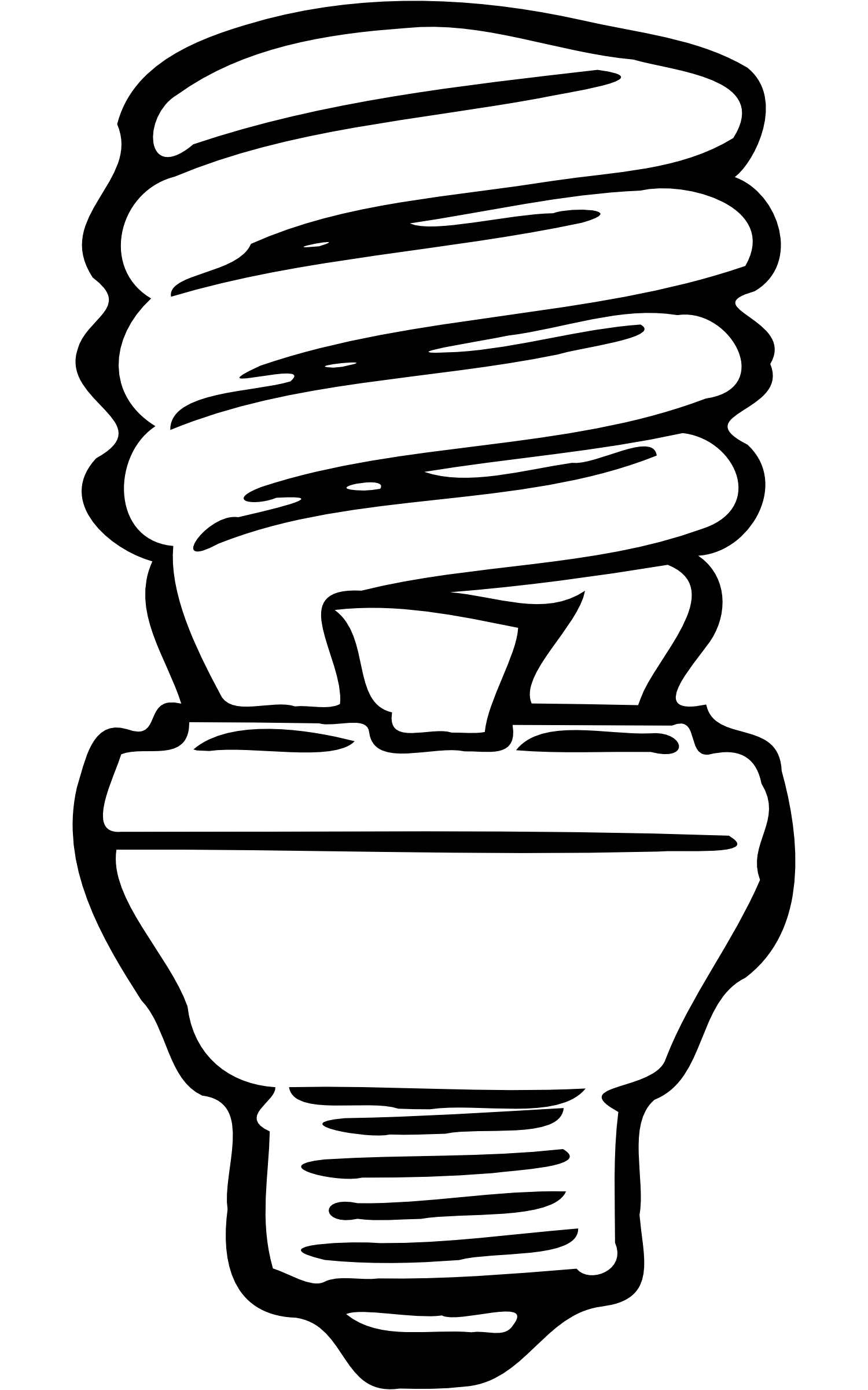 Spiral Energy-Saving Light Bulb Illustration