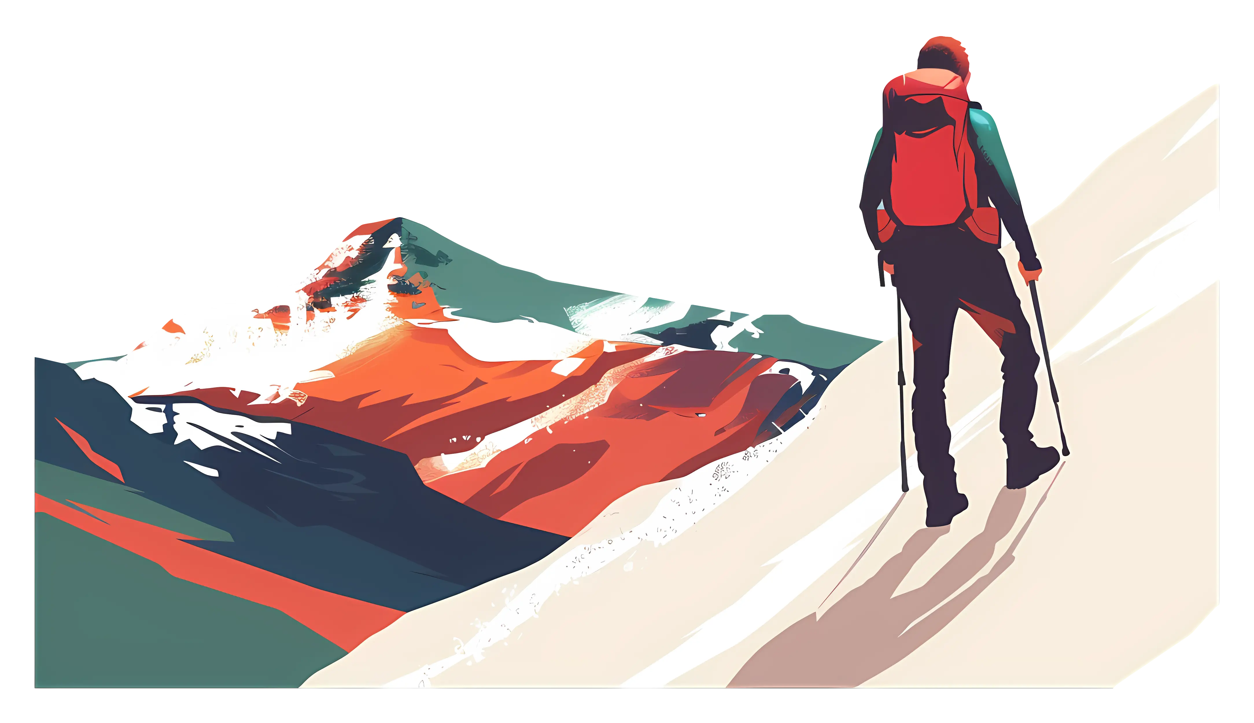 Hiker on a Mountain Trail
