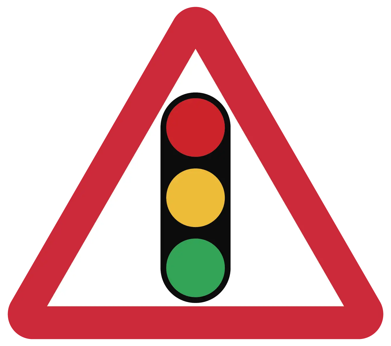 Traffic Light Caution Sign Illustration