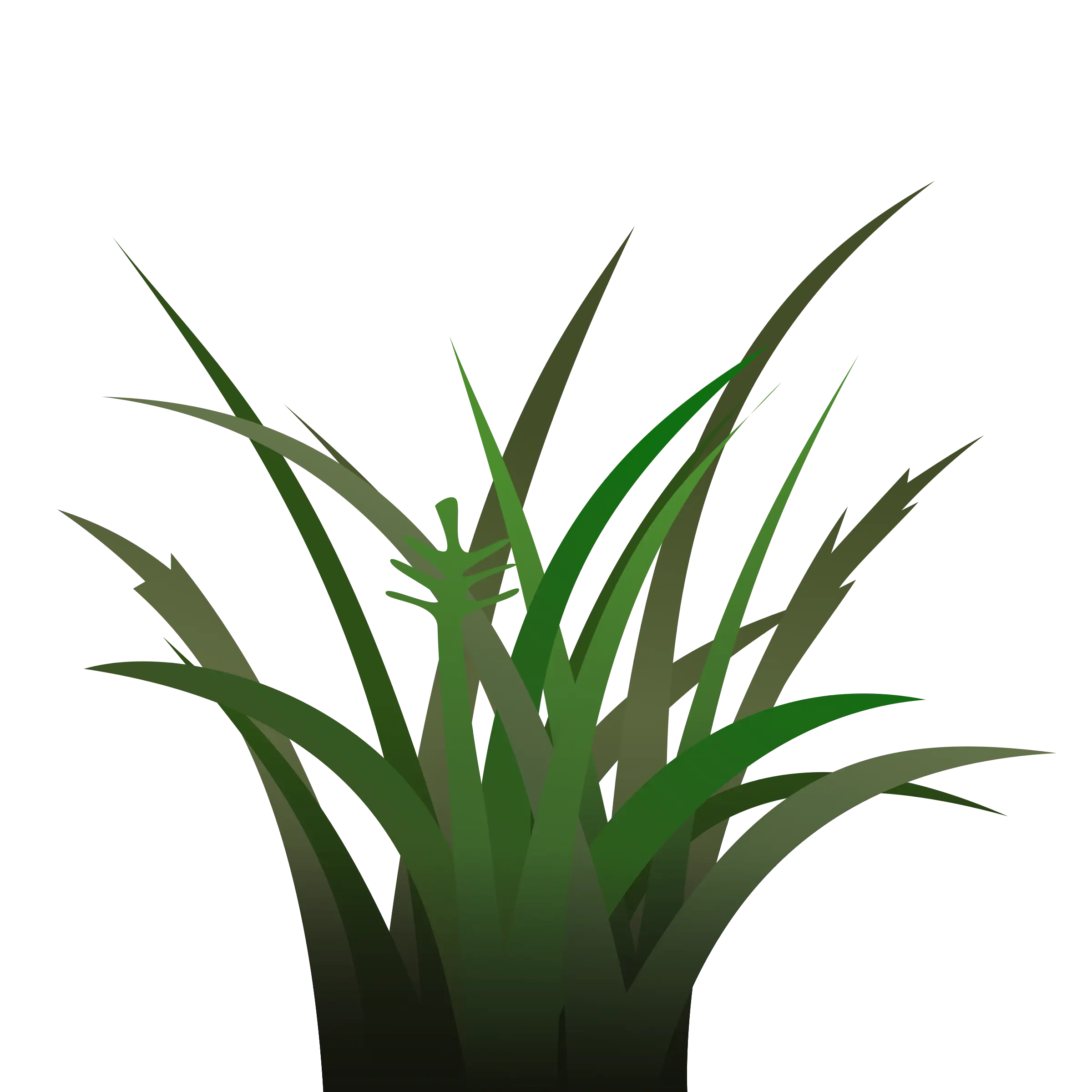 Green Grass Blades Illustration