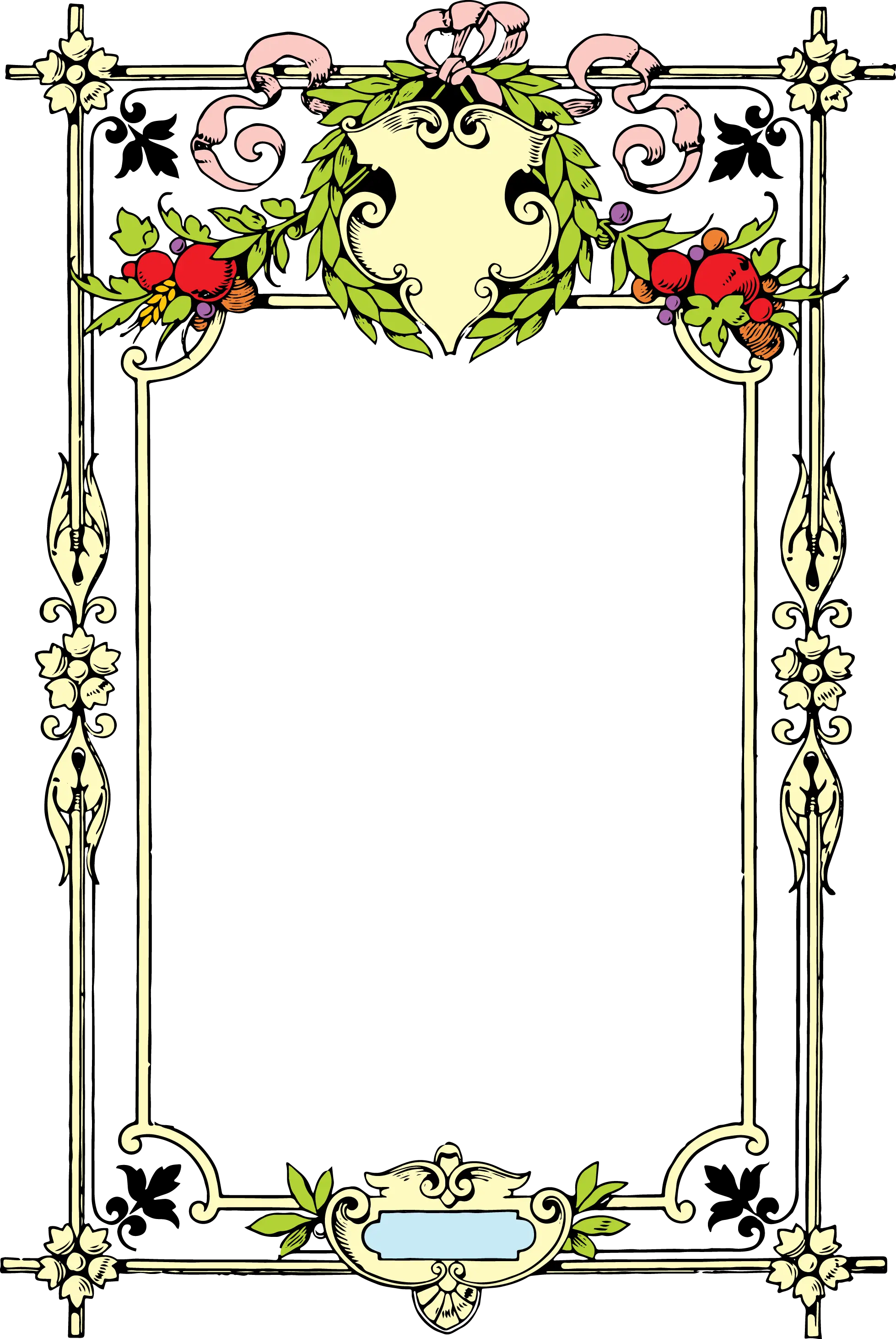 Vintage Floral Frame Design