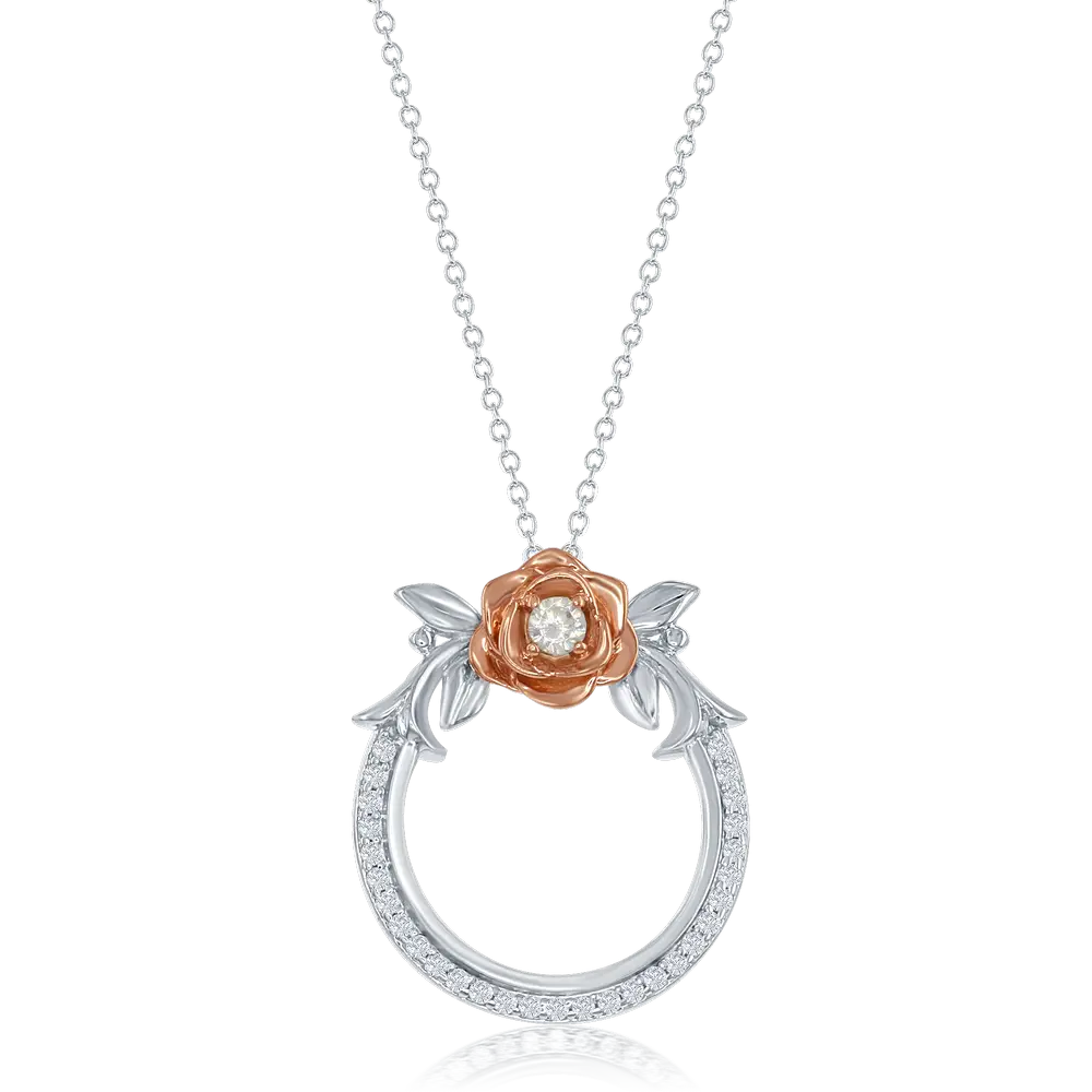 Elegant Rose Pendant Necklace