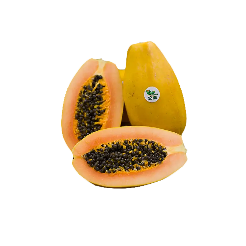 Whole and Sliced Papaya